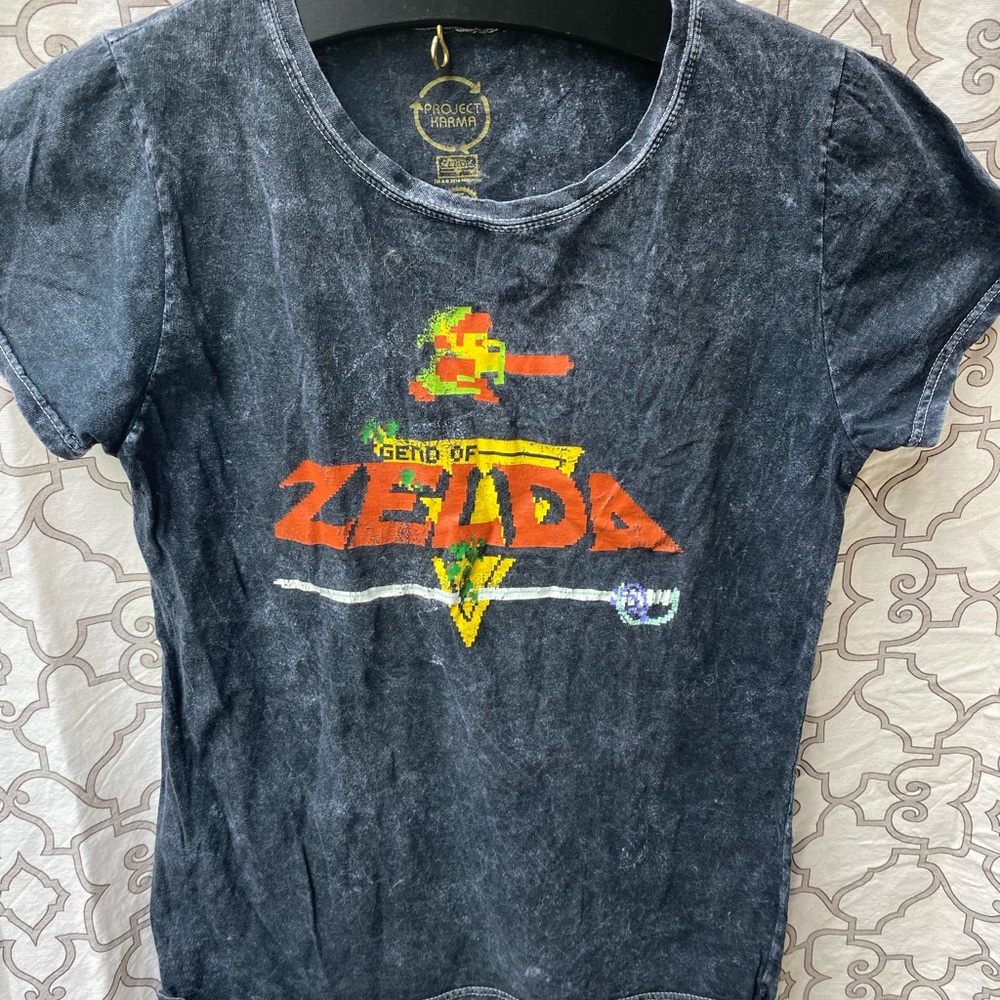 THE LEGEND OF ZELDA Super Nintendo T-Shirt Womens XL TG Retro Link